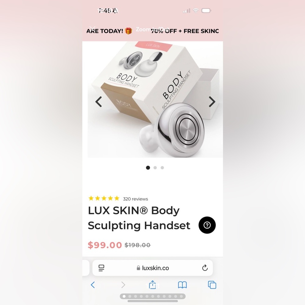 Body sculpting handset